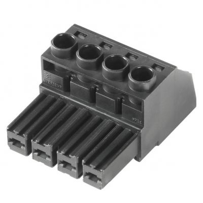 WEIDMULLER BVZ 7.62HP/04/180 SN BK BX Wtyk PCB (złącze wiązki), 7.62 mm, Liczba biegunów: 4, Przyłącze z jarzmem 1929950000 /100szt./ (1929950000)