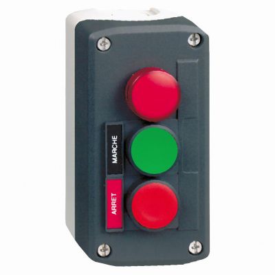 Harmony XALD Stacja sterująca ciemnoszara zielony/czerwony przycisk fi22 czerwona lampka XALD361M SCHNEIDER (XALD361M)