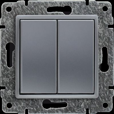 VENA ; Zaślepka modułowa (2szt. 22,5mmx45mm) wymaga zastosowania w uchwycie do modułów 45x45 ALUMINI (514080)