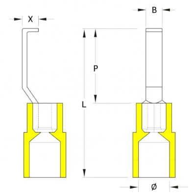 WEIDMULLER HBT 6,0 - 4,6 GE Końcówka kablowa, izolacja: dostępny, Przekrój przyłącza przewodu, maks.: 6 mm², żółty 1216230000 /100szt./ (1216230000)