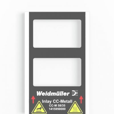 WEIDMULLER INLAY CC-M 58/35 Wkład (znakowanie urządzenia), typ znacznika: CC-M 58/35, Wykonanie: Uchwyt na 10 oznaczników 1415950000 /1szt./ (1415950000)