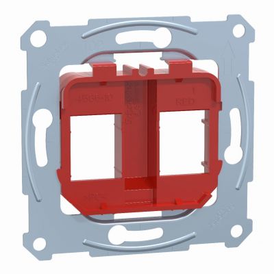 Merten płytka montażowa gniazd modułowych czerwony MTN4566-0006 SCHNEIDER (MTN4566-0006)