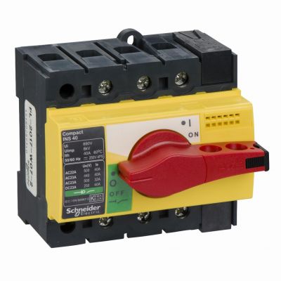 Compact INS INV rozłącznik INS40 żółto-czerwony 40A 3P 28916 SCHNEIDER (28916)