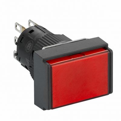 Harmony XB6 Przycisk Podświetlany Czerwony Płaski 1 CO 24V DC Prostokątny Plastikowy XB6EDW4B1P SCHNEIDER (XB6EDW4B1P)