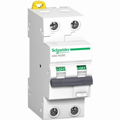 Wyłącznik różnicowoprądowy Acti9 iC60 1P+N C10A 10kA/15kA 30mA typ A A9D17210 SCHNEIDER (A9D17210)