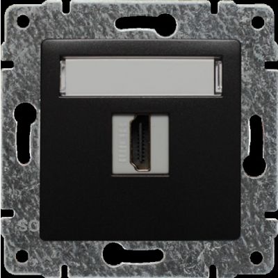 VENA Gniazdo multimedialne HDMI bez ramki antracyt (516150)