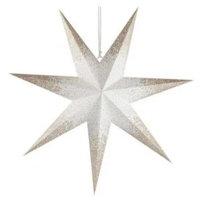 Świąteczna gwiazda papierowa z brokatem 60 cm na żarówkę E14 IP20 (DCAZ07)