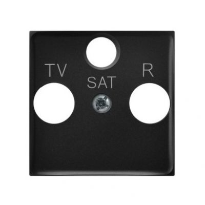 Pokrywa gniazda RTV-SAT końcowego - kolor czarny metalik (PGPA-US/33)