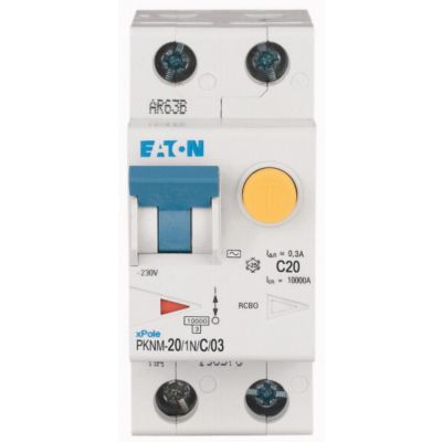 PKNM-20/1N/C/03-MW Wyłącznik różnicowonadprądowy 1P+N C20A 300mA typ AC 236247 EATON (236247)