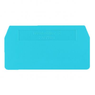 WEIDMULLER ZAP/TW 1 BL Płyta separacyjna (terminal), Płyta zamykająca i pośrednia, 59.5 mm x 30.5 mm, niebieski 1608750000 /50szt./ (1608750000)