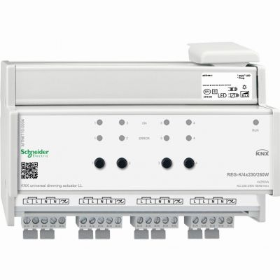 KNX aktor ściemniający uniwersalny+LED 4x 230 250 W MTN6710-0004 SCHNEIDER (MTN6710-0004)