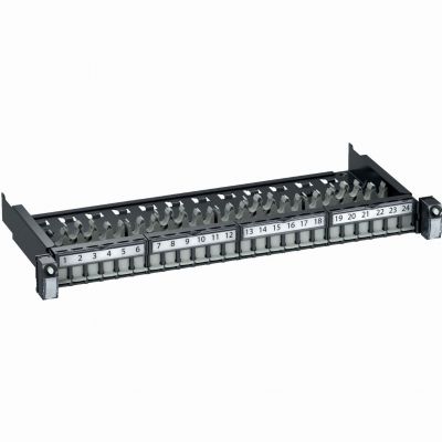 Panel LAN S-one rozwinięty wyposażony 1U RAL7016 Kat6a 24złącza RJ45 STP VDIG118241BX0 SCHNEIDER (VDIG118241BX0)