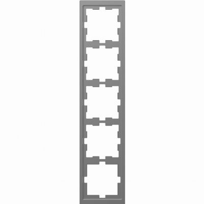 Merten D-Life ramka pięciokrotna stal nierdzewna MTN4050-6536 SCHNEIDER (MTN4050-6536)