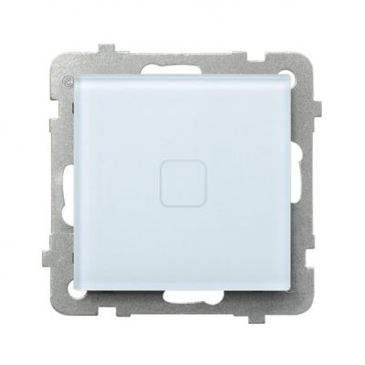 Sonata Touch Łącznik dotykowy pojedynczy zwierny z podświetleniem białe szkło (ŁPD-21RS/m/31)