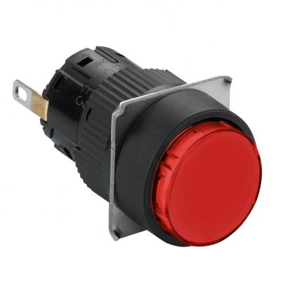 Harmony XB6 Kompletny wskaźnik świetlny Czerwony LED Okrągły 24V DC 16 mm Plastikowy XB6EAV4BP SCHNEIDER (XB6EAV4BP)