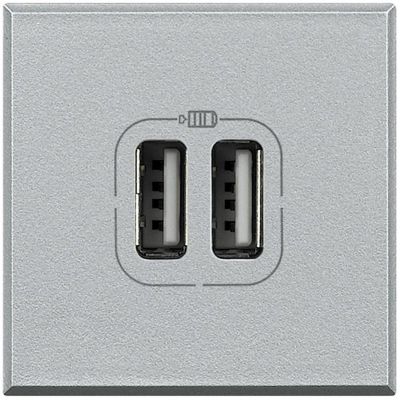 Ax:Ład.2Xusb 2,4A/5V= 2M Alu Hc4285C2 HC4285C2 LEGRAND (HC4285C2)