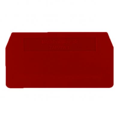 WEIDMULLER ZAP/TW 1 RT Płyta separacyjna (terminal), Płyta zamykająca i pośrednia, 59.5 mm x 30.5 mm, czerwony 1683660000 /50szt./ (1683660000)