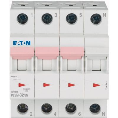 PLSM-C2/3N-MW Wyłącznik nadprądowy 10kA C2A 3P+N 242531 EATON (242531)