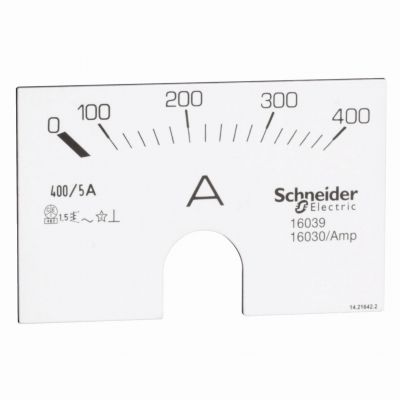 PowerLogic Skala amperomierza analogowego szyna DIN 0-400A 16039 SCHNEIDER (16039)