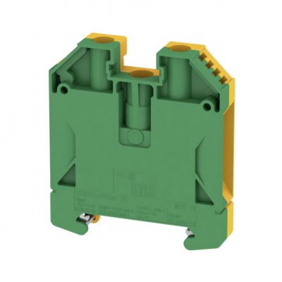 WEIDMULLER WPE 16 Zacisk PE, złącze śrubowe, 16 mm², 1000 V, liczba przyłączeń: 2, liczba poziomów: 1, zielony / żółty 1010400000 /50szt./ (1010400000)