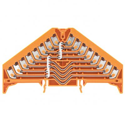 WEIDMULLER PPV 8 OR 35X7.5 DGR Zacisk rozdziału potencjału, PUSH IN, 1.5, liczba przyłączeń: 32, TS 35 x 7.5, pomarańczowy 1301640000 /20szt./ (1301640000)