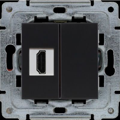 DANTE Gniazdo multimedialne HDMI bez ramki czarne mat. (450950)