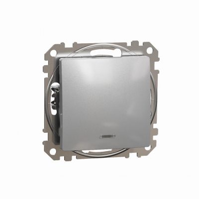 Sedna Design & Elements łącznik pojedynczy z sygnalizacją załączenia srebrne aluminium SDD113101N SCHNEIDER (SDD113101N)