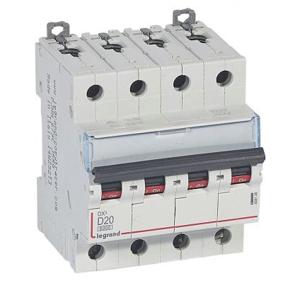 Wyłącznik Nadprądowy S 304 4P D20A 6kA DX3 408148 LEGRAND (408148)