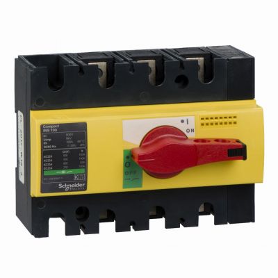 Compact INS INV rozłącznik INS100 żółto-czerwony 100A 3P 28924 SCHNEIDER (28924)