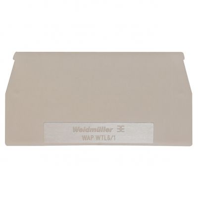 WEIDMULLER WAP WTL6/1 EN Płytka końcowa (styki), 65 mm x 1.5 mm, Ciemnobeżowy 1957710000 /20szt./ (1957710000)