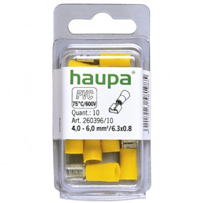 Nasuwka izol. 4,0-6/0,8x6,3 PVC żółta 260396/10 HAUPA (260396/10)