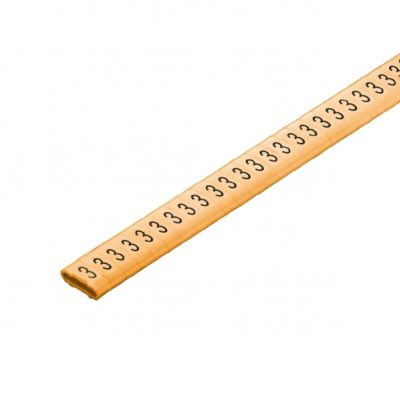 WEIDMULLER CLI M 2-4 OR/SW 3 CD System kodowania kabli, 10 - 317 mm, 11.3 mm, Nadrukowane znaki: Liczby, 3, PVC, miękkie, bez kadmu, pomarańczowy 1568301512 /500szt./ (1568301512)