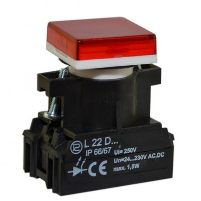 Lampka L22KD/24V-230V czerwona (W0-LDU1-L22KD C)