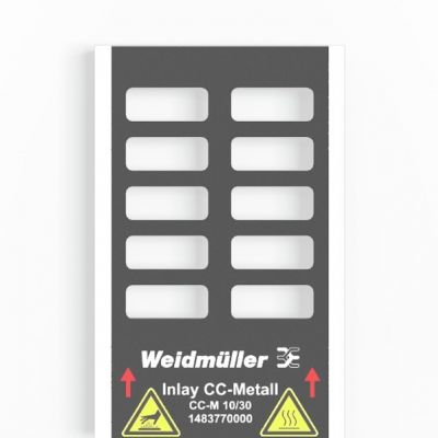 WEIDMULLER INLAY CC-M 10/30 Wkład (znakowanie urządzenia), typ znacznika: CC-M 10/30, Wykonanie: Uchwyt na 10 oznaczników 1483770000 /1szt./ (1483770000)