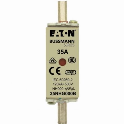 NH FUSE 35A 500V GG/GL SIZE 000 Wkładka NH000 35A 500V GL/GG podwójny wskaźnik 35NHG000B EATON (35NHG000B)