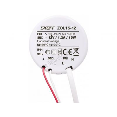  Zasilacz typ ZOL15-12 15W 100 - 240V AC / 12V DC IP20  SKOFF (ZL-015-D-1-1-ML-PL-01)