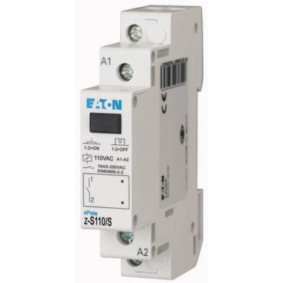 Z-S110/S Przekaźniki impulsowy bistabilny bez funkcji sygnalizacji diodą LED 16A 110V AC 1Z 265263 EATON (265263)
