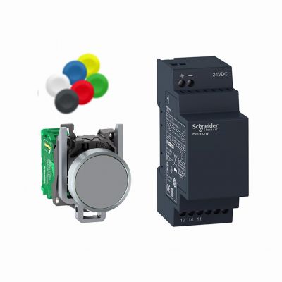 Harmony XB4 Zestaw bezprzewodowy i bezbateryjny Przycisk Odbiornik Wkładki 24VDC XB4RFB01 SCHNEIDER (XB4RFB01)