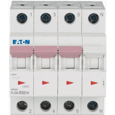 PLSM-D32/3N-MW Wyłącznik nadprądowy 10kA D32A 3P+N 242569 EATON (242569)