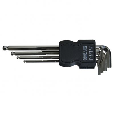 Zestaw kluczy imbusowych długich 1,5-10 mm z grot. kul. 100921 HAUPA (100921)