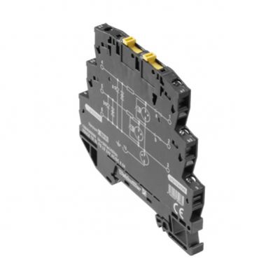 WEIDMULLER VSSC6TRSLFGLD24VUC 0.5A Odgromnik (sieci przesyłu danych/technologia MCR), Ochrona przeciwprzepięciowa, MSR, Cyfrowe, Liczba sygnałów: 1, AC/DC, 24 V, 34 V, 500 mA, Zacisk 1064500000 /10szt (1064500000)