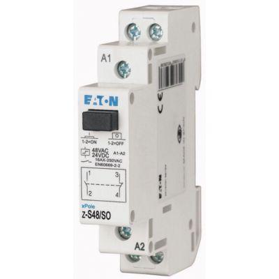 Z-S48/SO Przekaźniki impulsowy bistabilny bez funkcji sygnalizacji diodą LED 16A 48VAC/24VDC 1R 265538 EATON (265538)