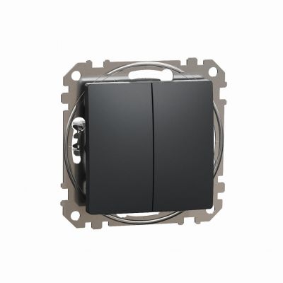 Sedna Design & Elements Łącznik podwójny schodowy czarny antracyt SDD114108 SCHNEIDER (SDD114108)