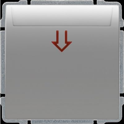 KOS 66 ; Czytnik kart - łącznik hotelowy, na kartę 54x86 mm, z 5 sek. opóźnieniem off all ALUMINIUM (664060)