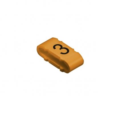WEIDMULLER CLI M 2-4 OR/SW 3 MP System kodowania kabli, 10 - 317 mm, 11.3 mm, Nadrukowane znaki: Liczby, 3, PVC, miękkie, bez kadmu, pomarańczowy 1733651512 /100szt./ (1733651512)