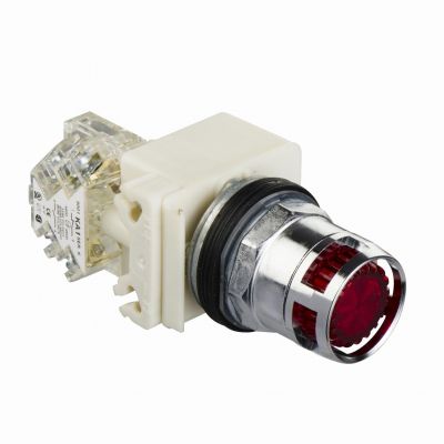 Harmony 9001K Przycisk podświetlany czerwony LED 120V AC/DC 10A BA9s 1C/O fi30 9001K3L38LRRH13 SCHNEIDER (9001K3L38LRRH13)