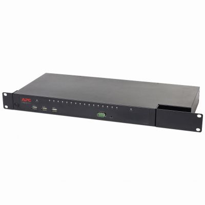 Przełącznik APC KVM 2G, cyfrowy/IP, 1 użytkownik zdalny/1 lokalny, 16 portów z nośnikiem wirtualnym  (KVM1116R)