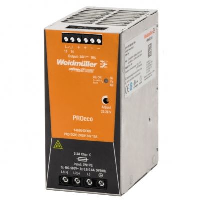 WEIDMULLER PRO ECO3 240W 24V 10A Zasilanie, 240 W, 10 A @ 55 °C 1469540000 /1szt./ (1469540000)