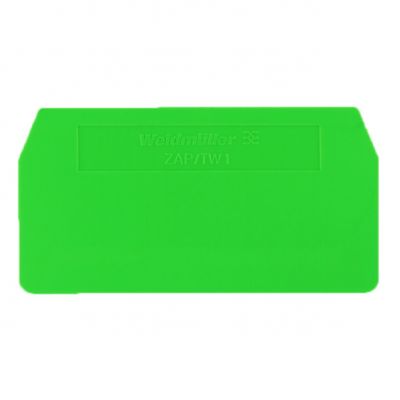WEIDMULLER ZAP/TW 1 GN Płyta separacyjna (terminal), Płyta zamykająca i pośrednia, 59.5 mm x 30.5 mm, zielony 1683680000 /50szt./ (1683680000)