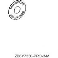 Harmony XB6 Etykieta do przycisku bezpieczeństwa fi45 żółta ZB6Y7330 SCHNEIDER (ZB6Y7330)